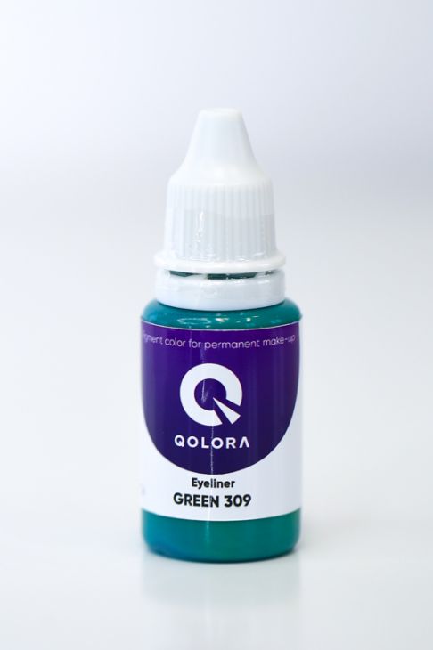Пигменты QOLORA Eyeliner Green 309
