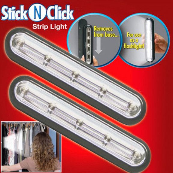 LED светильник на липучке Stick N Click