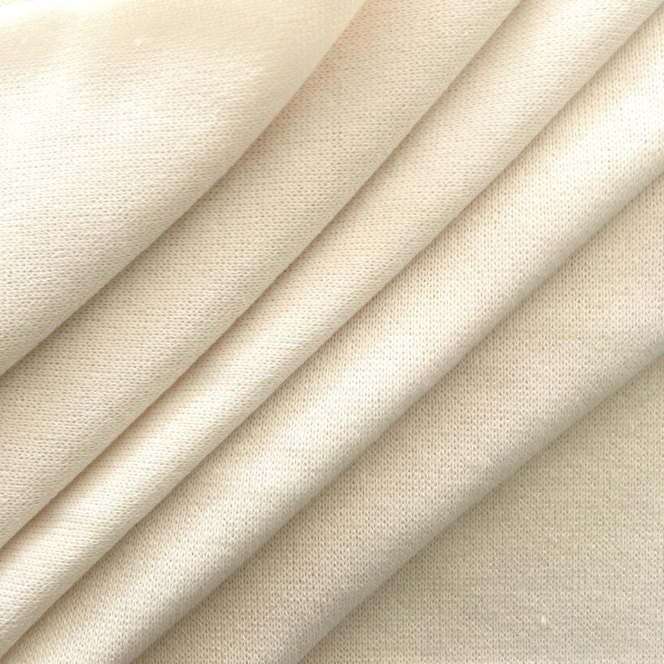 Лоскут трикотажной ткани вязаный - бежевый