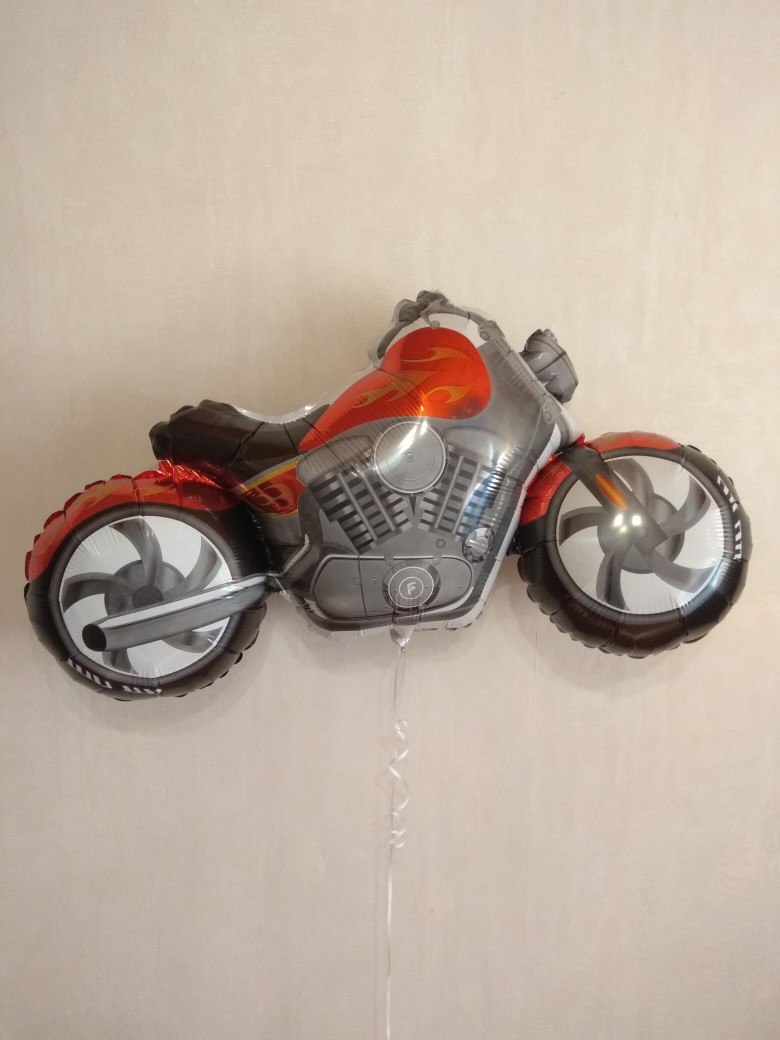 Мотоцикл фольгированный шар с гелием