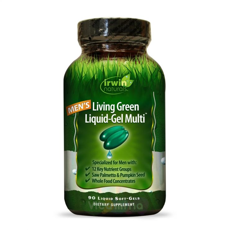 Irwin Naturals Комплекс для мужчин Living Green Liquid-Gel Multi, 90 капсул