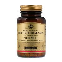 Солгар Метилкобаламин (витамин В12) 5000 мкг, 30 табл