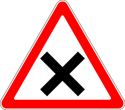 Дорожный знак 1.6 "Пересечение равнозначных дорог".