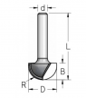 Фреза канавочная полукруглая хвостовик 8мм W.P.W. RB06005