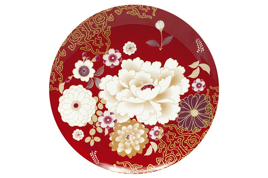 Тарелка "Кимоно" (красный), 20 см, подарочная упаковка