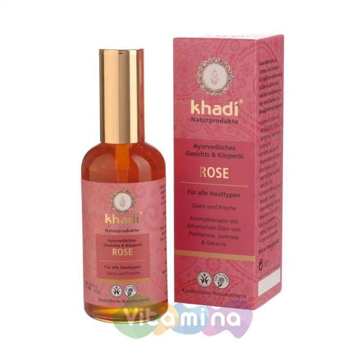 Khadi Масло для лица и тела «Роза» , 100 мл