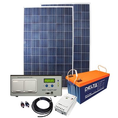 Солнечная электростанция 1,3 кВт "Холодильник на даче" с ИБП