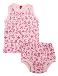Комплект нижнего белья для девочки в розовом цвете Черубино