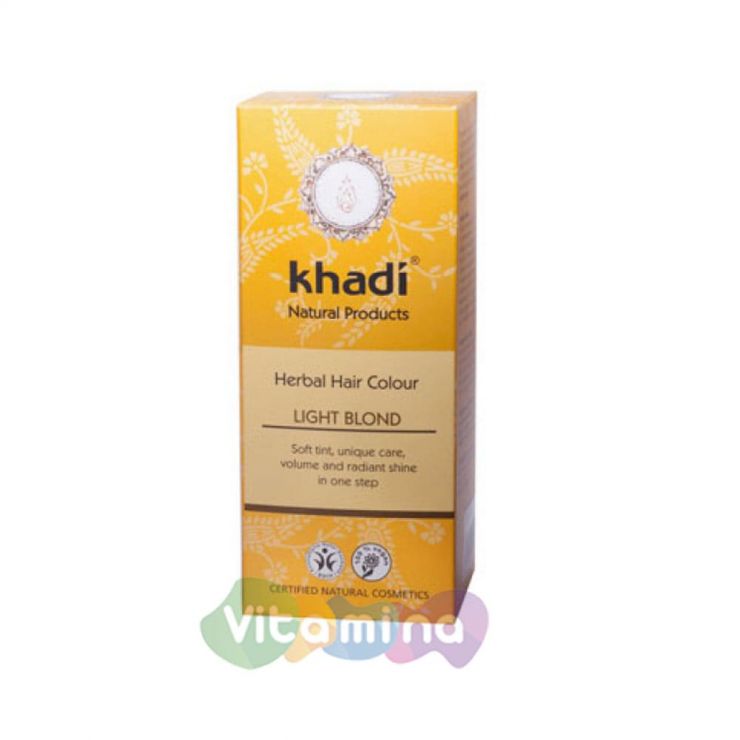 Khadi Растительная краска для волос «Светлый блондин», 100 г