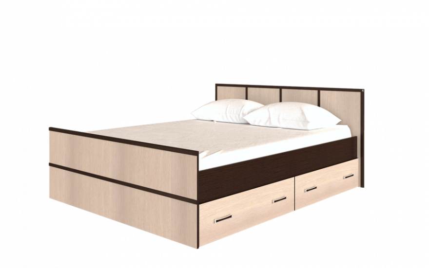 Кровать на 160, с настилом ДСП, без матраса "Сакура"BTC