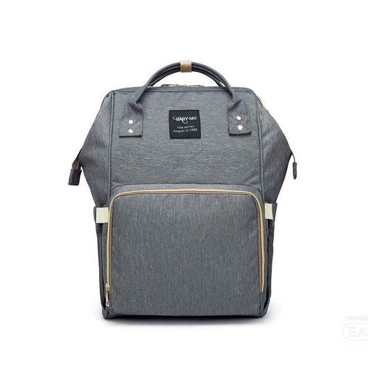 Сумка-Рюкзак Для Мамы Baby Mo (Mummy Bag), Цвет Светло-Серый