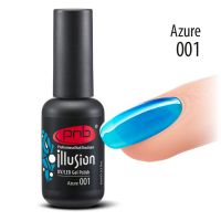 Витражный гель-лак PNB #001 Azure Illusion, 4 мл