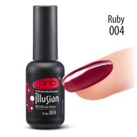 Витражный гель-лак PNB #004 Ruby Illusion, 4 мл