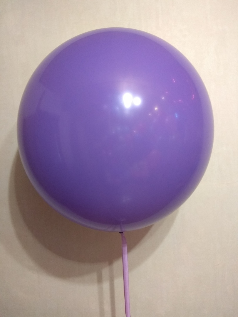Фиолетовый метровый шар латексный с гелием