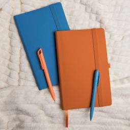 оранжевые бизнес-блокноты Gracy с Soft-touch покрытием