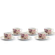 Чашки чайные с блюдцами La Rose des Sables Liberty на 6 персон фарфор - 220 мл (Тунис)
