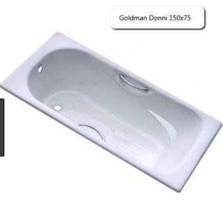 Ванна чугунная Goldman Donni 150х75 с ручками