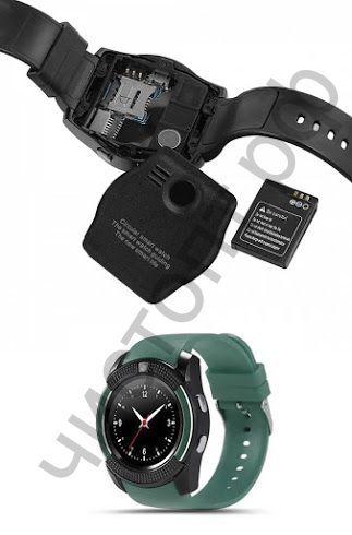 Smart часы (умные часы ) WD-10 зеленые ( GSM SIM, microSD ) телефон, GPS, Bluetooth Андроид музыка камера фото видео голос. связь телеф.номер смс шагомер датчик сна приложения