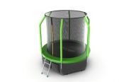 Батут с внутренней сеткой и лестницей Evo Jump Cosmo 6ft (Green) + Lower net