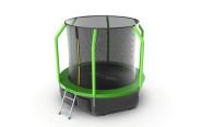 Батут с внутренней сеткой и лестницей Evo Jump Cosmo 8ft (Green) + Lower net
