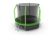Батут с внутренней сеткой и лестницей Evo Jump Cosmo 10ft (Green) + Lower net
