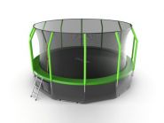 Батут с внутренней сеткой и лестницей Evo Jump Cosmo 16ft (Green) + Lower net