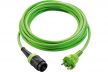 Кабель зеленый с быстроразъемным соединением plug it Festool H05 BQ-F-7,5 (7,5 м) 203922