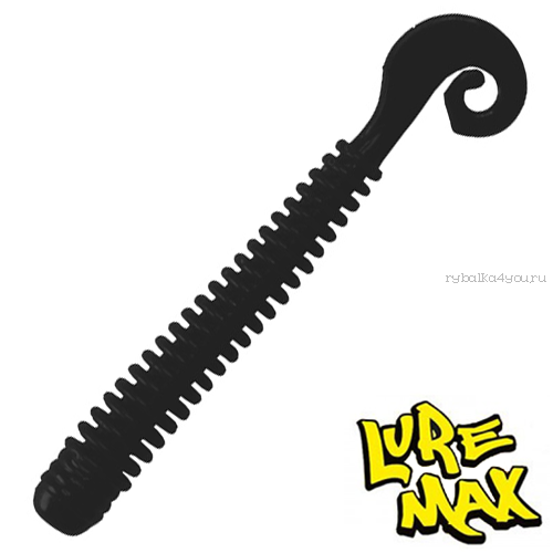 Мягкие приманки LureMax Cheeky Worm 2,5'' 63 мм / упаковка 10 шт / цвет: LSCW25-006 Black