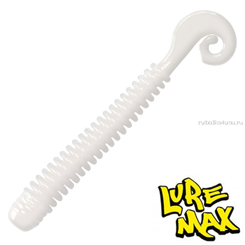 Мягкие приманки LureMax Cheeky Worm 2,5'' 63 мм / упаковка 10 шт / цвет: LSCW25-009 White UV