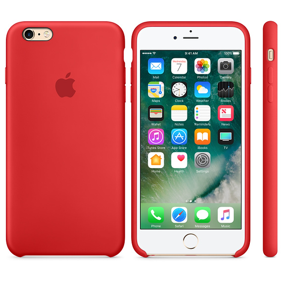 Силиконовый чехол Silicon Case для Apple iPhone 6/6S красный