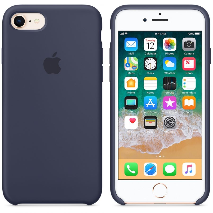 Чехол Silicon Case для iPhone 7 темно-синий