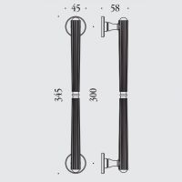 Ручка-скоба Colombo Capri KCR26 схема