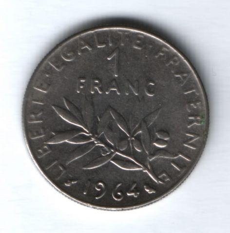 1 франк 1964 г. Франция