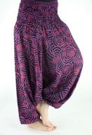 Фиолетовые женские индийские штаны алладины (афгани), хлопок. Купить в Санкт-Петербурге в интернет магазине