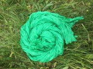 Зелёный шарф из жатого шелка, купить в Москве. Интернет магазин