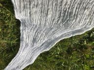Белый легкий шарф парео из натурального жатого шелка, купить в Москве. Интернет магазин Инд Базар