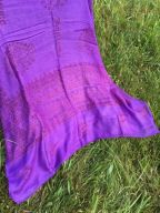 Фиолетовый индийский шарф из натурального хлопка марлевки. Купить в Москве, интернет магазин