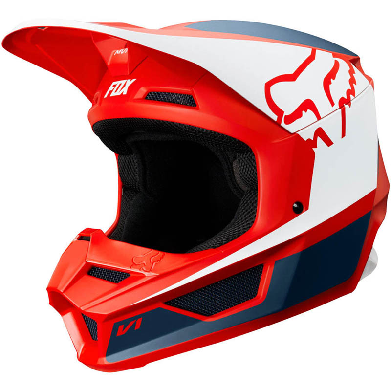 Fox V1 Przm Navy/Red шлем, сине-красный