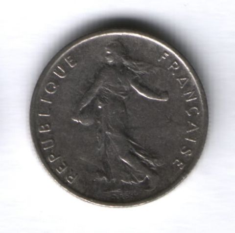 1/2 франка 1966 г. Франция