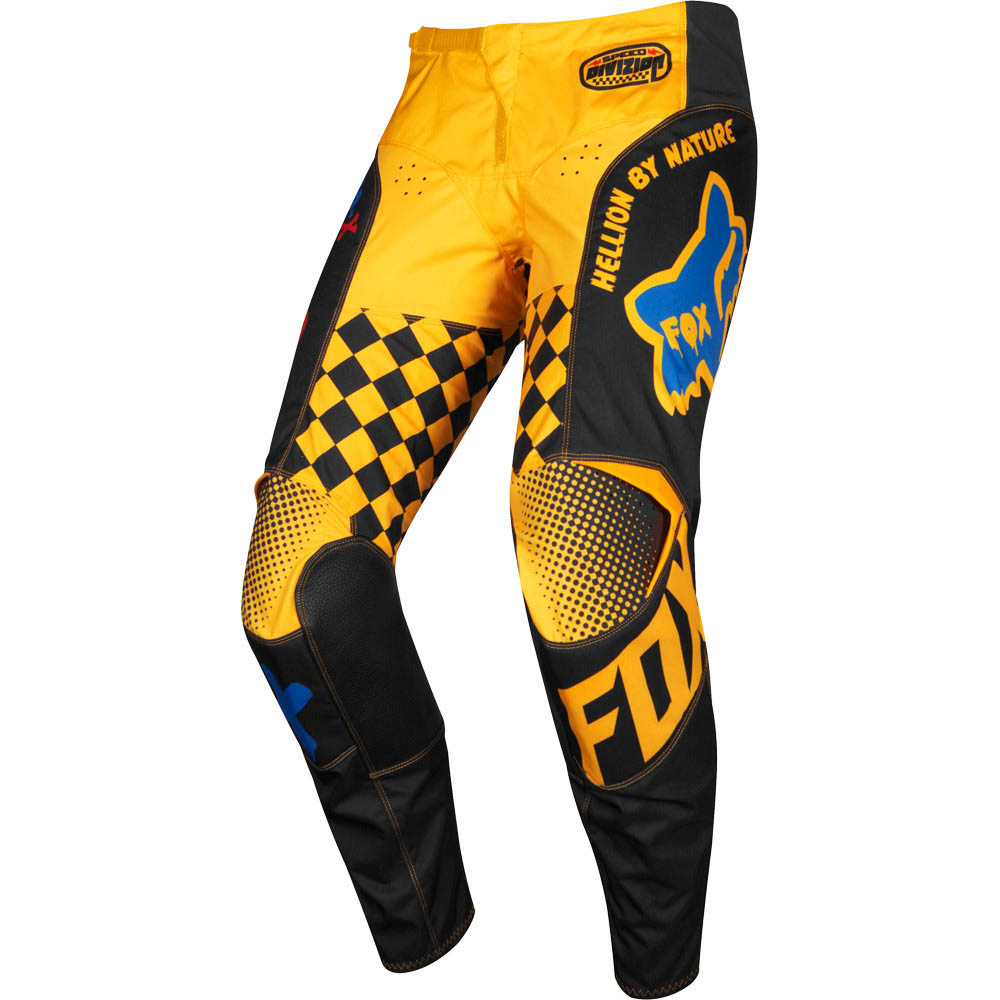 Fox 180 Czar Black/Yellow штаны, черно-желтые