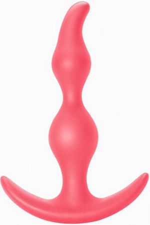 Анальная пробка для ношения Lola Toys Bent Anal Plug розовая, 11,5*3 см