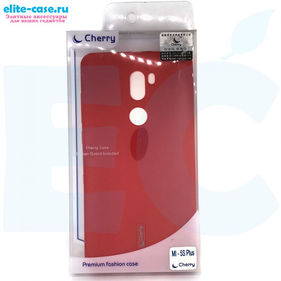 Чехол Cherry силиконовый для Xiaomi Mi 5S Plus красный