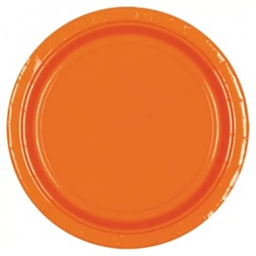 Тарелки оранжевые одноразовые