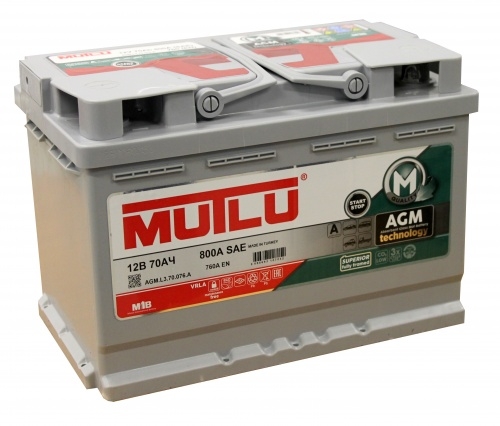 Автомобильный аккумулятор АКБ MUTLU (Мутлу) AGM L3.70.076.A 70Ач О.П.
