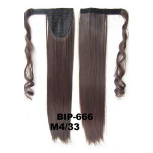 Искусственные термостойкие волосы - хвост прямые №M004/33 (55 см) -  90 гр.