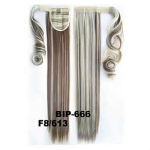 Искусственные термостойкие волосы - хвост прямые №F008/613 (55 см) -  90 гр.