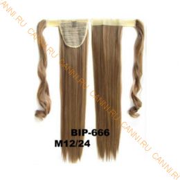 Искусственные термостойкие волосы - хвост прямые №M012/24 (55 см) -  90 гр.