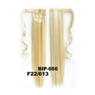 Искусственные термостойкие волосы - хвост прямые №F022/613 (55 см) -  90 гр.