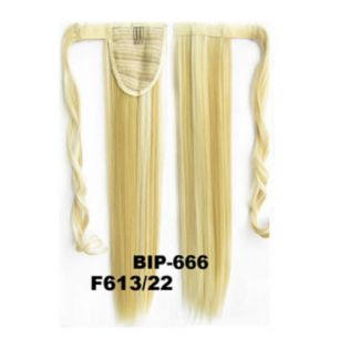 Искусственные термостойкие волосы - хвост прямые №F613/22 (55 см) -  90 гр.