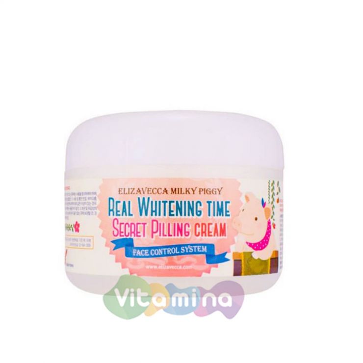 Elizavecca Осветляющий крем-пилинг для лица Milky Piggy Real Whitening Time Secret Pilling Cream